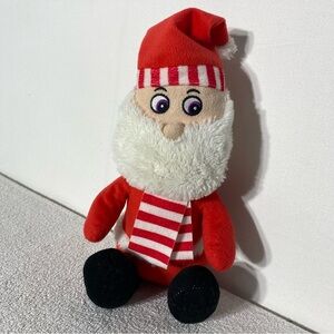 Vintage Red White Santa Claus Plush Toy Decor